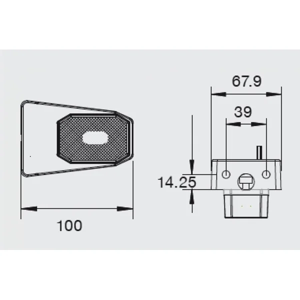 Flexipoint LED 50 cm câble DC sur support