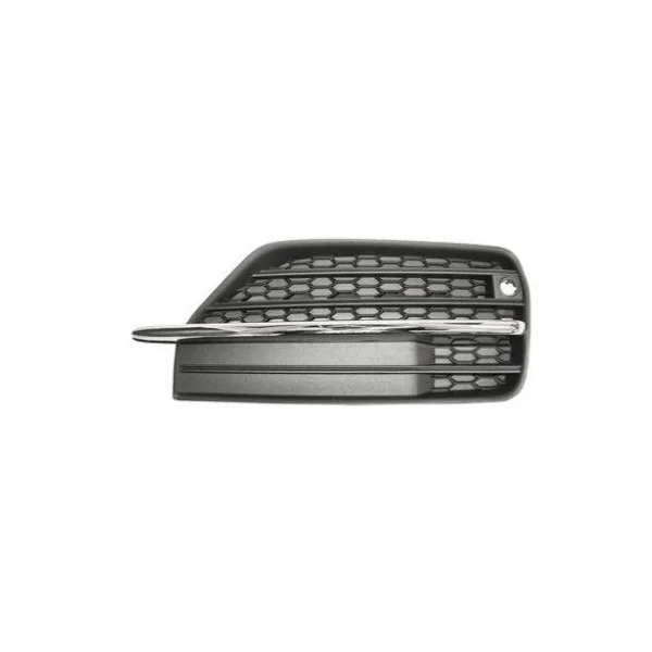 Grille avant droite pour VOLVO XC90 depuis 01/2015, noire, avec moulure chromée, avec trou radar + support, Neuve