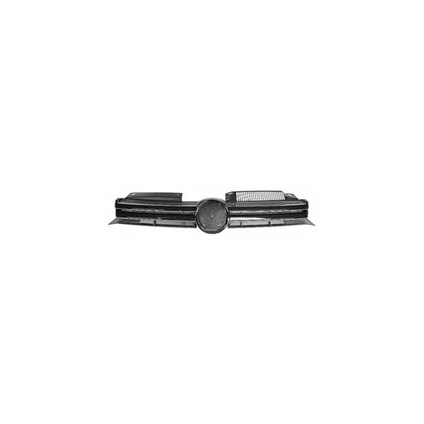 Grille de calandre supérieure pour VOLKSWAGEN GOLF VI 2008-2012, noire sans logo, pare chocs avant