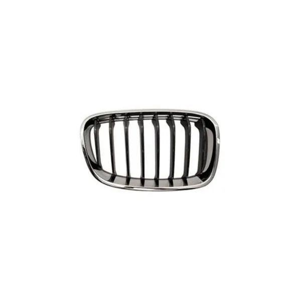 Grille de radiateur avant droite pour BMW SERIE 1 F20 de 2011 à 2015, mod sport, noire/chromée