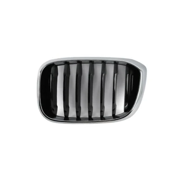 Grille de radiateur gauche pour BMW X3 G01 depuis 2017, noire avec cadre chromé, Neuve