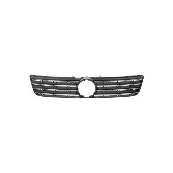Grille radiateur centrale pour VOLKSWAGEN PASSAT B5 ph. 1 1996-2000, moulure chromée, noire, Mod. S.W, Neuve