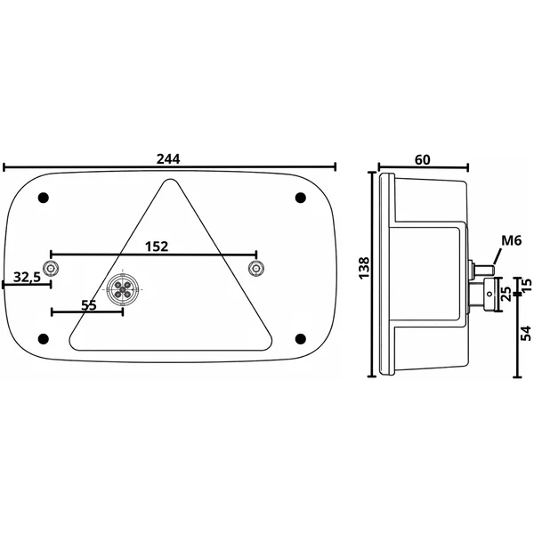 Kit d'éclairage - Aspöck Multipoint 3 - câble principal 6 m - 13 broches - dérivations - Plug & Play
