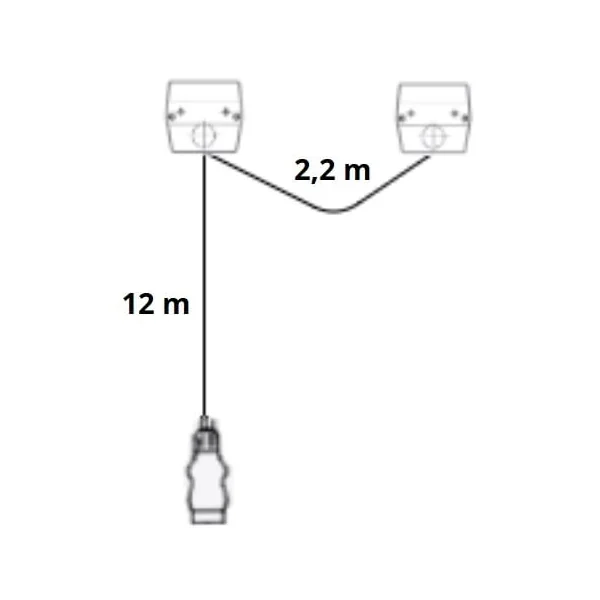 Kit d’éclairage magnétique - câble principal de 12 mètres - 7 broches - Plug & Play - idéal pour les remorques bateaux