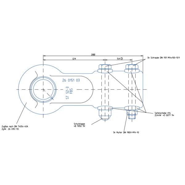 Knott KFG35/KFGI35 - œillet DIN/œillet d'attelage - rond 60 mm - 3500 kg - pour Remorque freinée