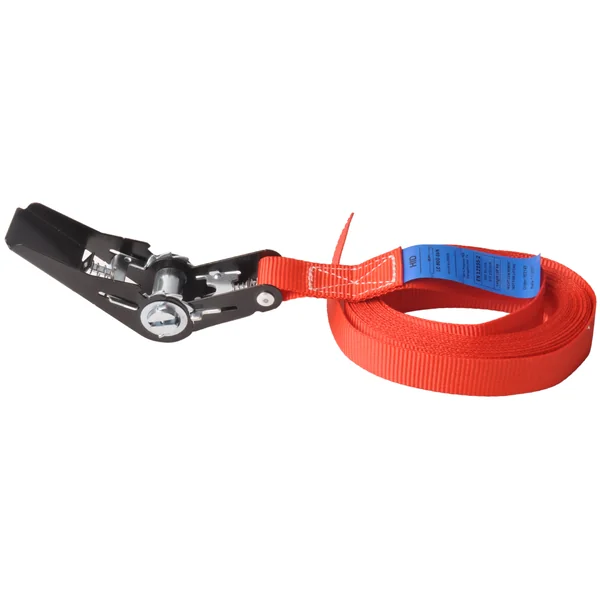 Lot de 2 sangles d'arrimage - 500x2,5 cm - rouge - charge de rupture 750 kg