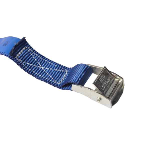 Lot de 4 sangles d'arrimage - 300x2,5 cm - bleu - charge de rupture 250 kg