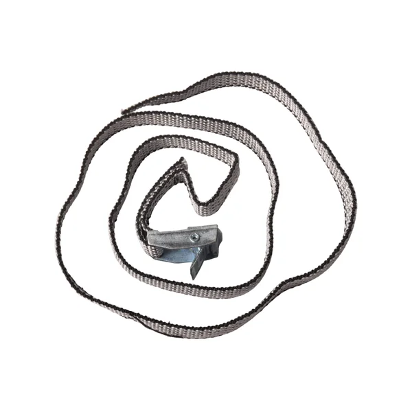 Lot de 4 sangles d'arrimage - 80x1,6 cm - gris - charge de rupture 150 kg