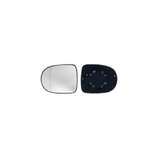 Miroir Glace rétroviseur gauche pour RENAULT TWINGO II phase 2, 2012-2014, asphérique, à clipser