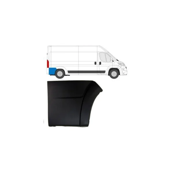 Moulure d'aile arrière droit partie arrière pour CITROËN JUMPER II phase 1, 2006-2014, Neuve