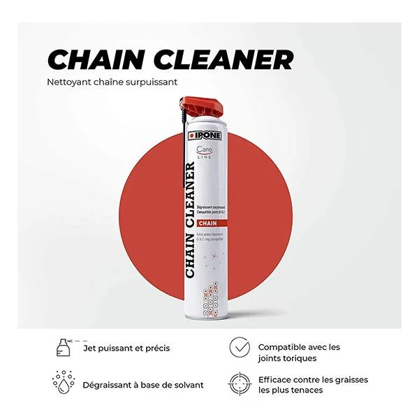 PACK CHAINE ROUTE Dégraissant 750ml + Graisse de chaîne route 750ml + Brosse de chaîne - IPONE