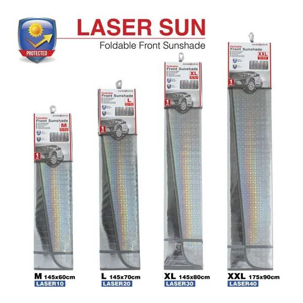 Pare-soleil frontal laser sun xl 145x80cm - CAR+