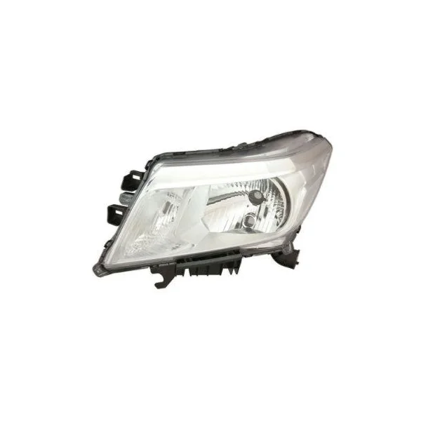 Phare gauche pour NISSAN NAVARA/PATHFINDER, depuis 2015, prédéfini pour réglage électrique, H4-PY21, chromé, Neuf