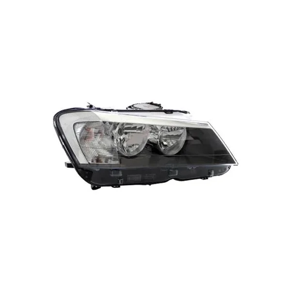 Phare Optique avant droit pour BMW X3 F25 2010-2015, H7+H7, Corps noir, Neuf