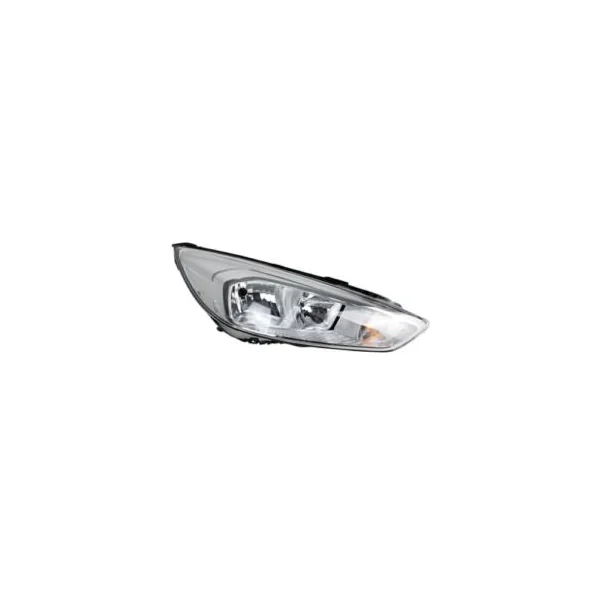 Phare Optique avant droit pour FORD FOCUS III phase 2 2014-2018, H7+H1, corps chromé, avec moteur, Neuf