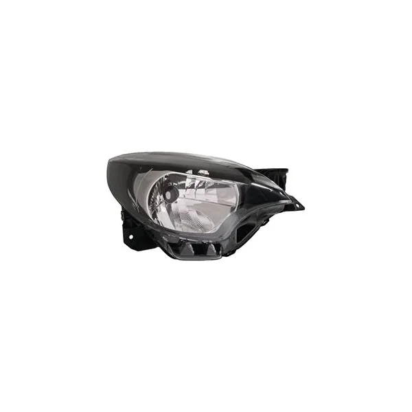 Phare Optique avant droit pour RENAULT TWINGO II phase 2, 2012-2014, H4, fond noir, Neuf