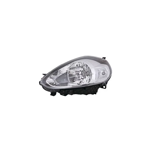Phare Optique avant gauche pour FIAT PUNTO EVO, 2009-2011, H4, fond chromé, Neuf