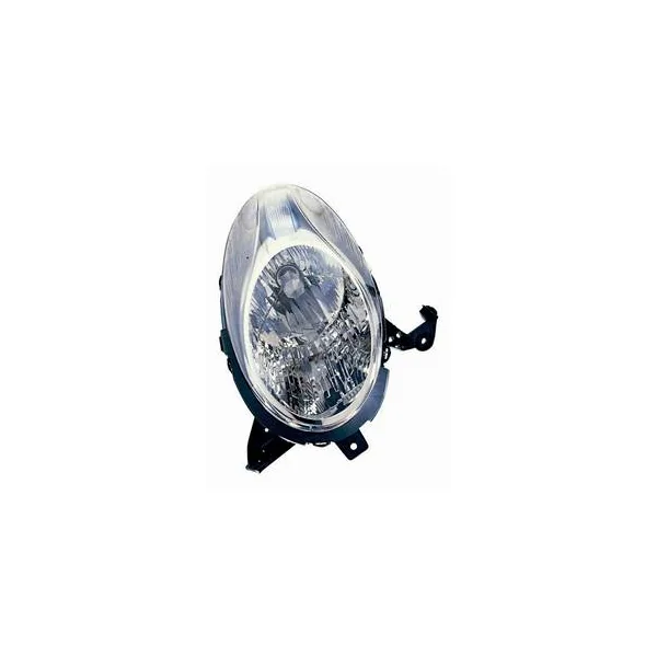 Phare Optique avant gauche pour NISSAN MICRA III (K12) ph.3, 2007-2011, H4, chromé, Neuf