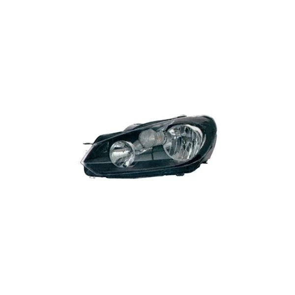 Phare Optique avant gauche pour VOLKSWAGEN GOLF VI GTI/GTD 2009-2013, H7+H15, fond noir, Neuf