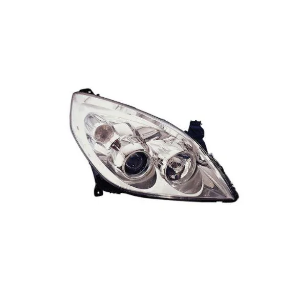 Phare optique droit H1+H7 avec corps chromé pour OPEL VECTRA D de 2005 à 2008, Neuf