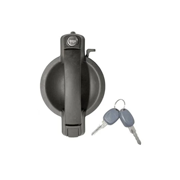 Poignée de porte avant droite pour FIAT DOBLO I ph. 1 2001-2005, extérieure, Noire, trou barillet