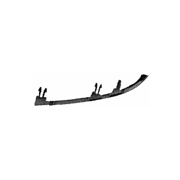 Profil sous phare gauche pour PEUGEOT 306 ph. 2 1997-1999, Neuf à peindre
