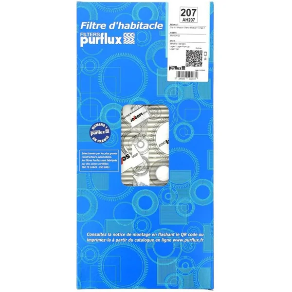 PURFLUX FILTRE D'HABITACLE AH207Y N°207