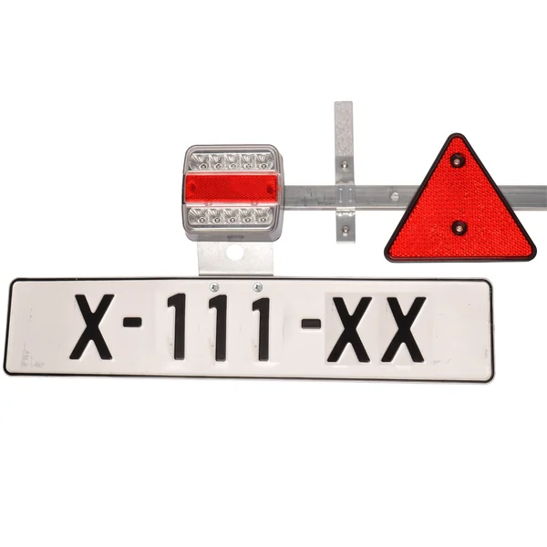 Rampe de signalisation LED extensible de 110 cm à 160 cm - 7 broches - catadioptres inclus