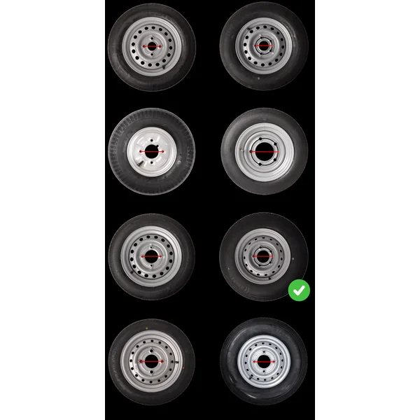 Roue complète de remorque - 185R14C - entraxe : 5x140 - capacité de charge : 900 kg - diamètre du moyeu : 94 mm