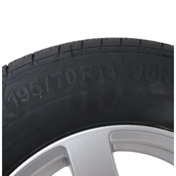 Roue complète de remorque - 195/70R14 - jante en alliage léger - entraxe : 5x112 - capacité de charge : 750 kg - diamètre du moyeu : 67 mm - ET30