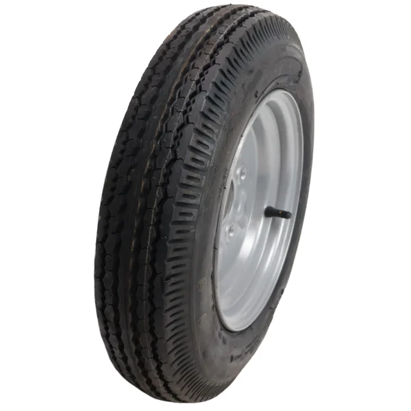 Roue complète de remorque - 4.00-10 - entraxe : 4x100 - capacité de charge : 275 kg - diamètre du moyeu : 60 mm - 4PR