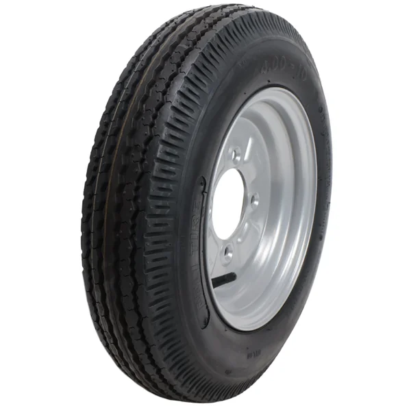 Roue complète de remorque - 4.00-10 - entraxe : 4x115 - capacité de charge : 275 kg - diamètre du moyeu : 85 mm - 4PR