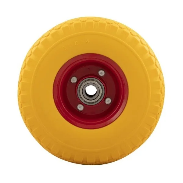 Roue de diable - 3.00-4 - pneu plein et jante en acier - capacité de charge maximale 100 kg - diamètre trou d'axe/nombre de moyeux 20 mm - roulements à billes inclus