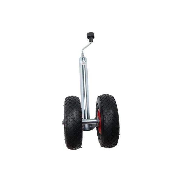 Roue jockey double - 48 mm - capacité de charge : 180 kg - pneus gonfables