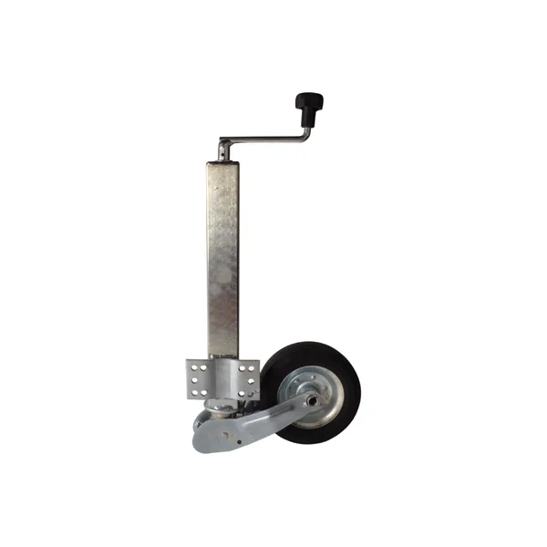 Roue jockey repliable - carré 60 mm - capacité de charge : 250 kg - grande plaque de montage