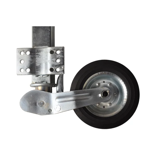 Roue jockey repliable - carré 60 mm - capacité de charge : 250 kg - grande plaque de montage