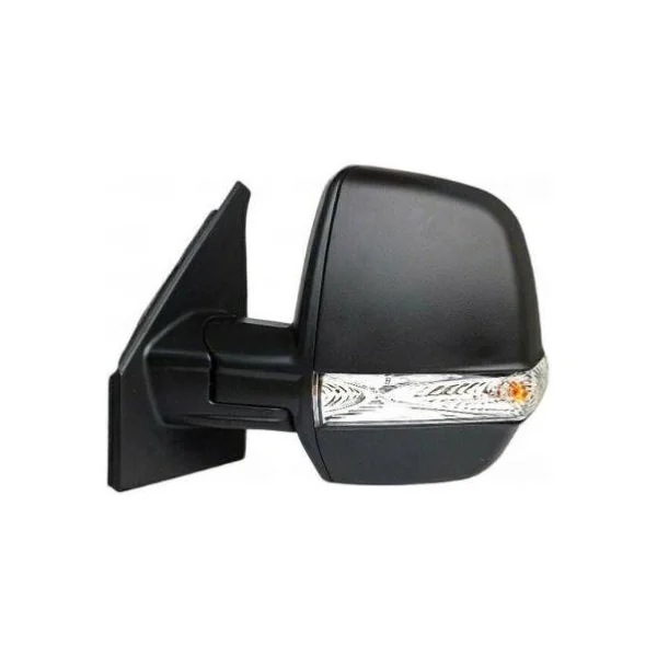 Rétroviseur gauche pour FIAT DOBLO II phase 2 2015-2022, mécanique, avec feu, noire, Mod. Cargo, 2 PIN, Neuf