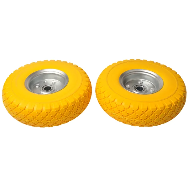 Set de deux haut de gamme roues de chariot - 3.00-4 - anti-crevaison - diamètre du moyeu 20 mm - longueur du moyeu 55 mm