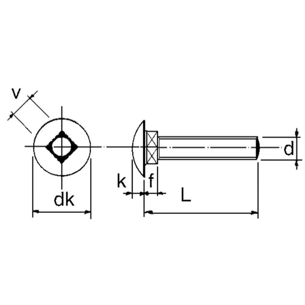 Vis de serrure M12x80 mm